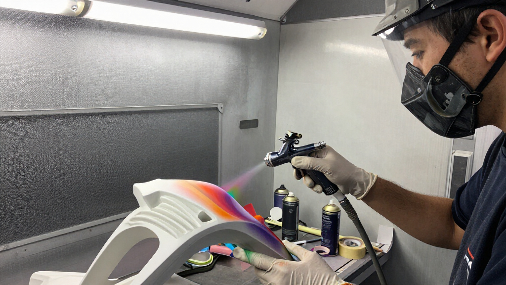 spray booth for airbrushing props