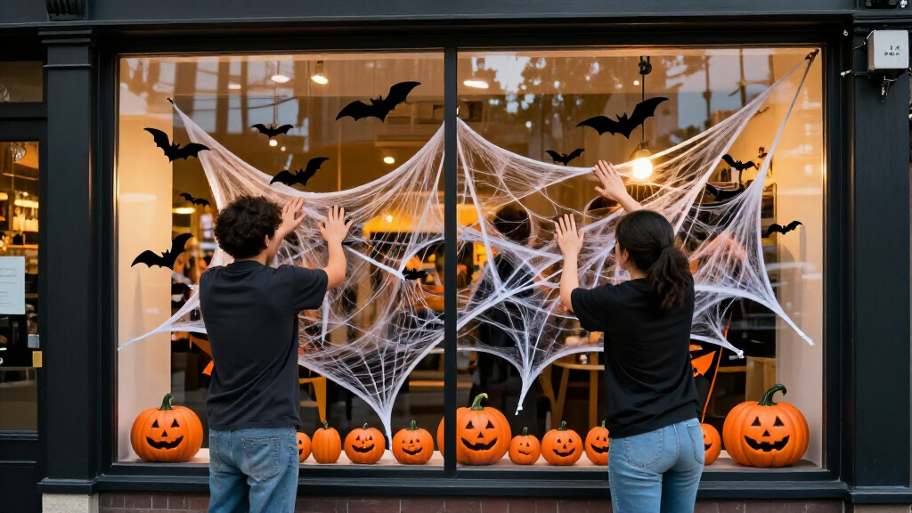 Halloween window display kits for retailers