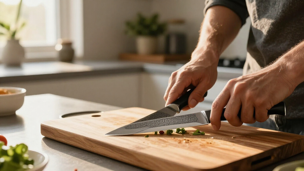carbonsteel damascus knife sets