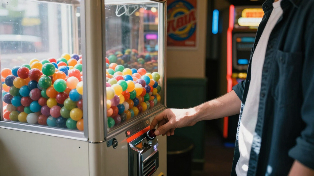retro arcade gumball machine