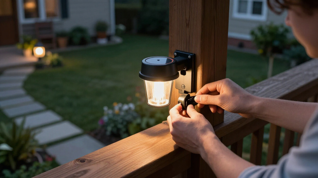 solar-powered outdoor security lights