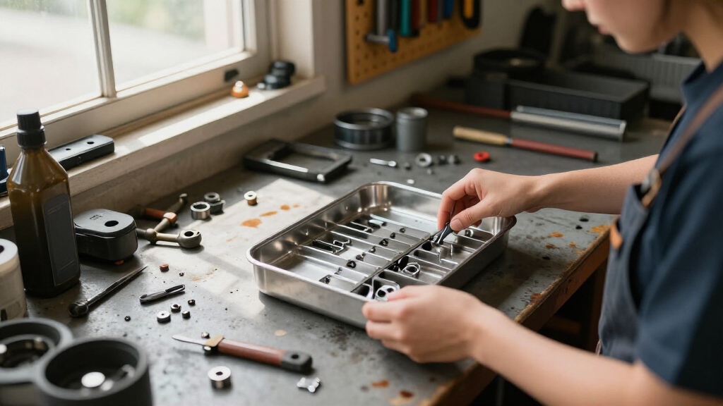 magnetic parts tray set stainless