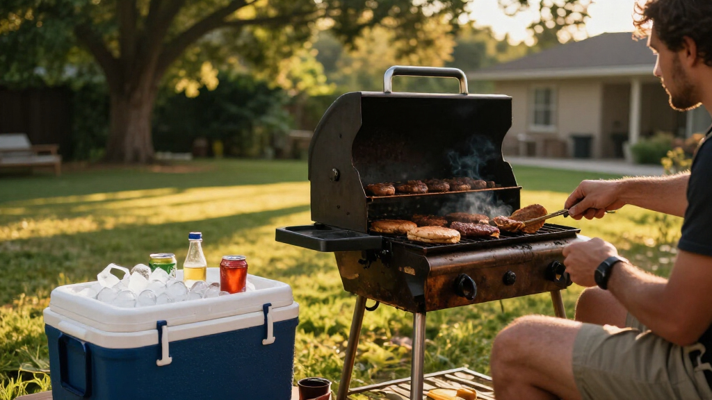 tailgating coolers and grills