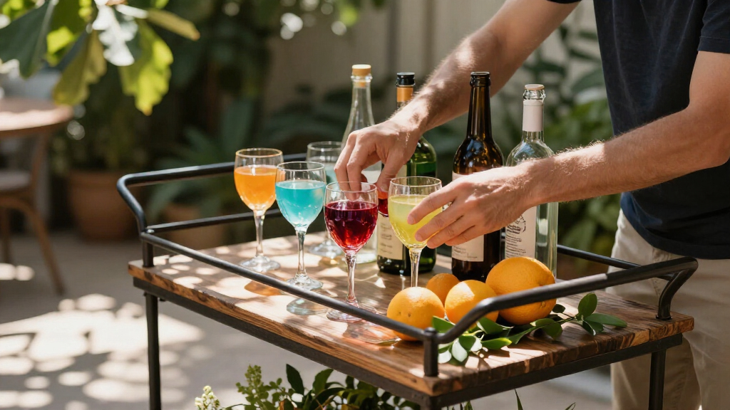 outdoor bar cart