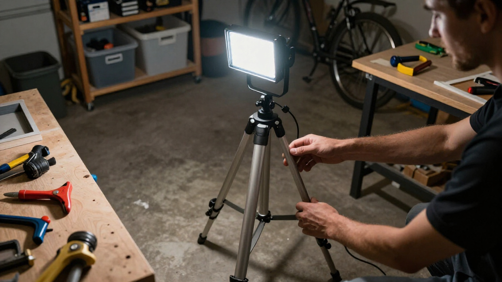 portable work light tripod for garage