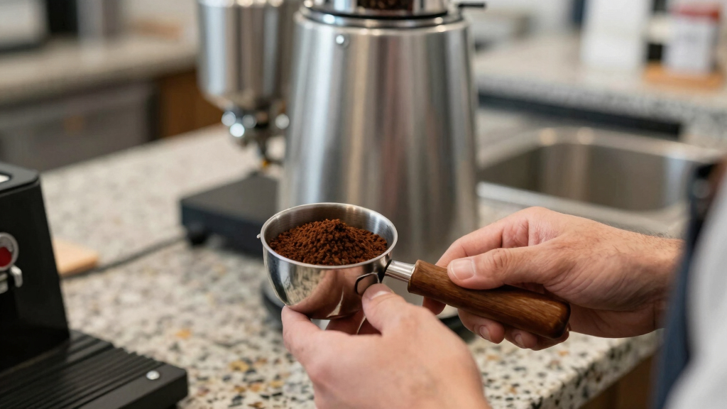 best espresso grinder with metal dosing cup