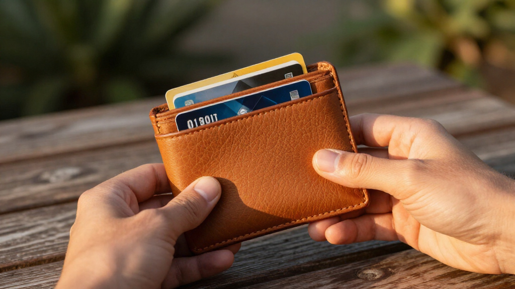 full grain leather minimalist wallets with quick card access