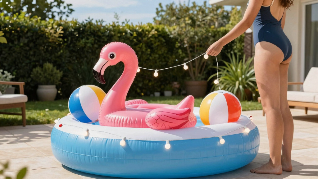inflatable pool party decorations