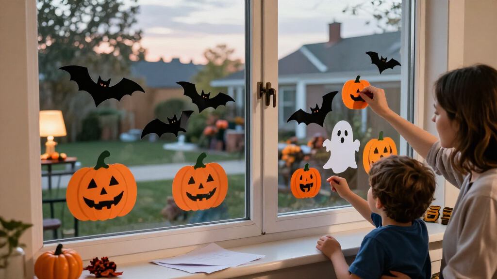 Halloween window decoration stickers
