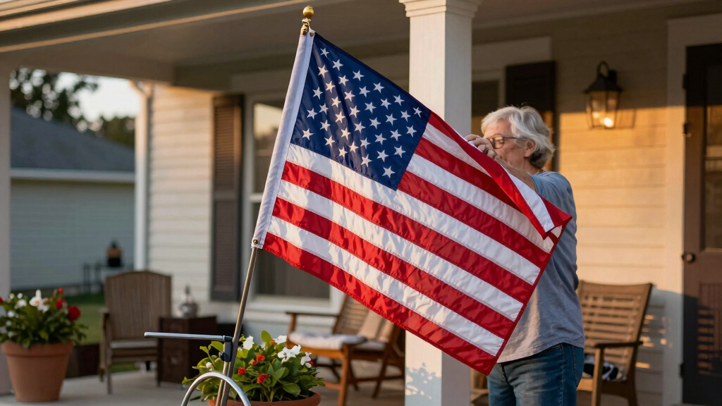 senior-friendly outdoor patriotic decor
