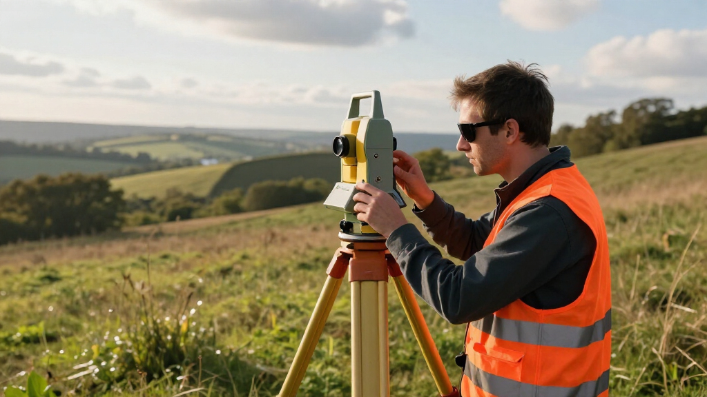 manual total station surveying kit for land surveyors