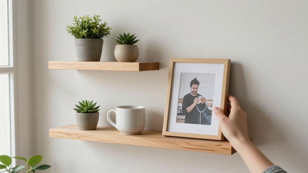 floating shelves for display storage