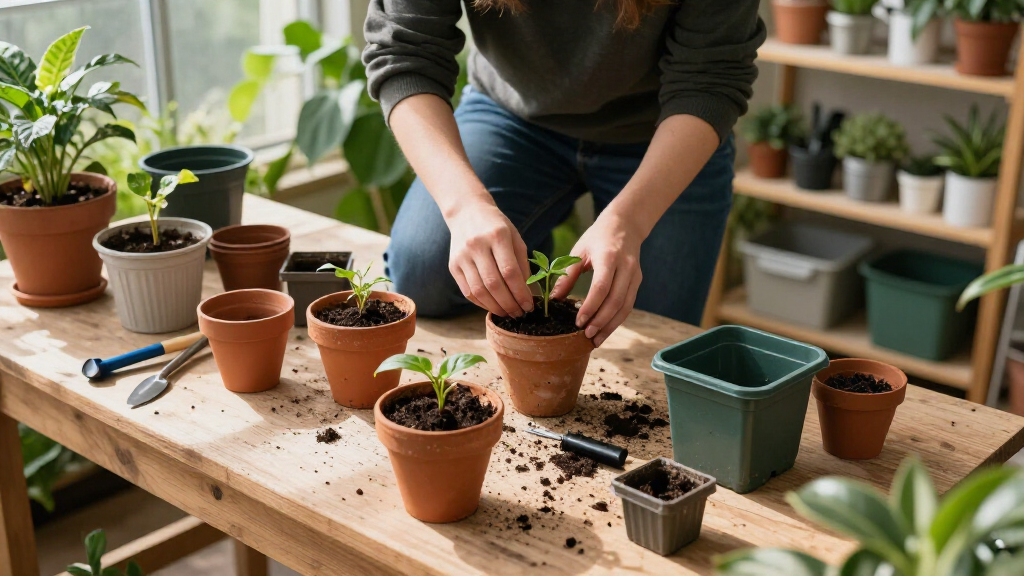 best greenhouse work table for potting and transplanting