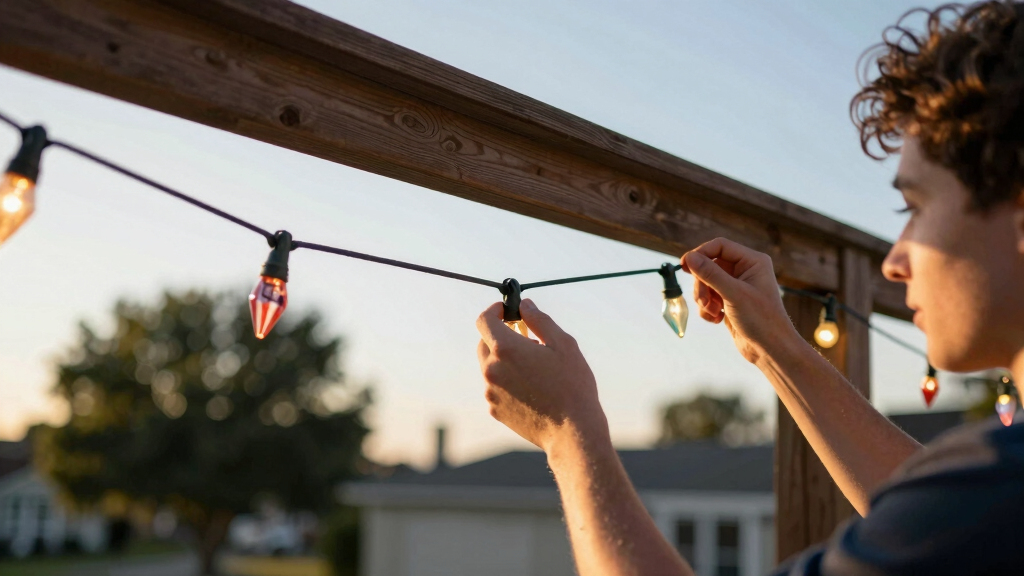 patriotic outdoor string lights