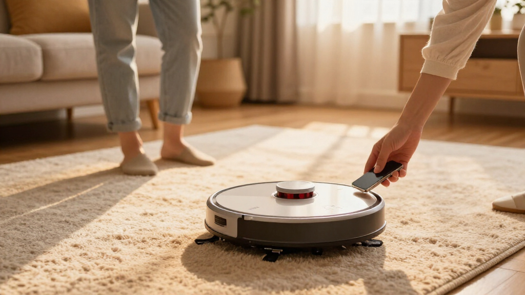 self emptying robot vacuum mop for carpets and rugs