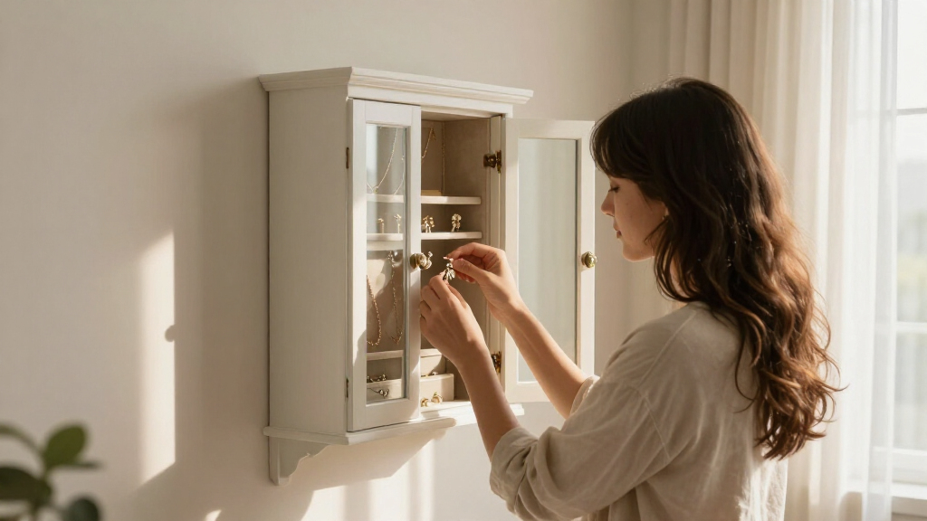 best jewelry organizer cabinet mirror
