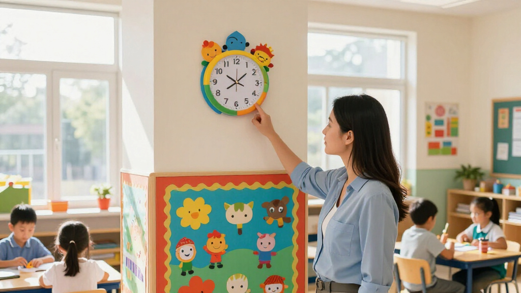 kids' wall clocks for classroom