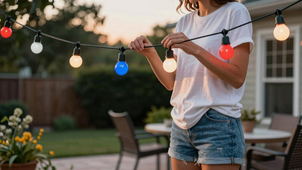 patriotic outdoor string lights
