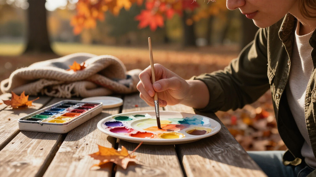 fall-themed watercolor paint sets