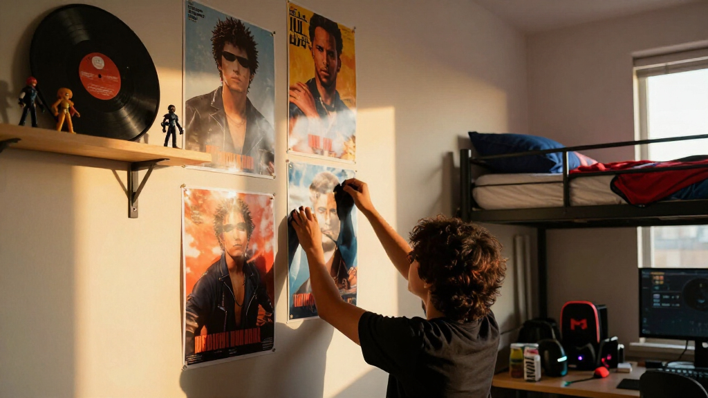 pop culture-themed dorm decor