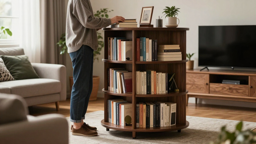 best-rotating-bookshelf-for-small-rooms