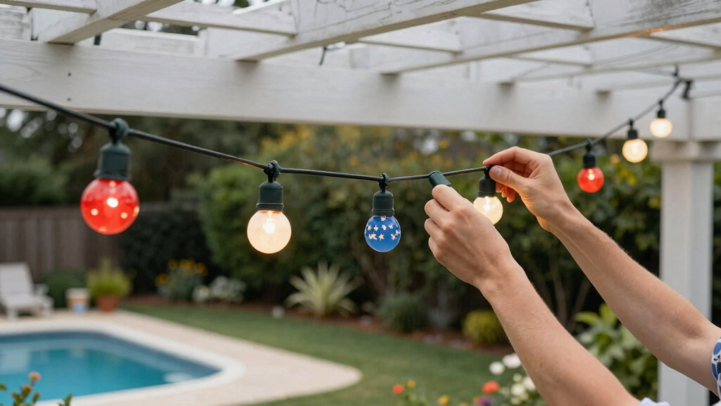 patriotic outdoor string lights
