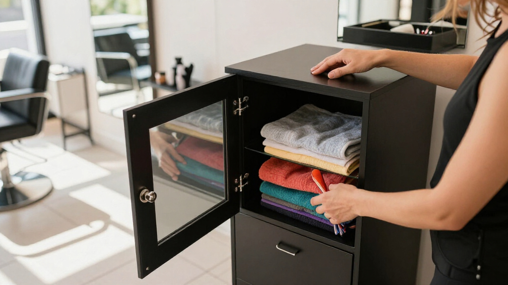 best lockable salon storage cabinet