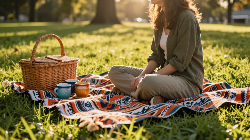 waterproof boho picnic blanket