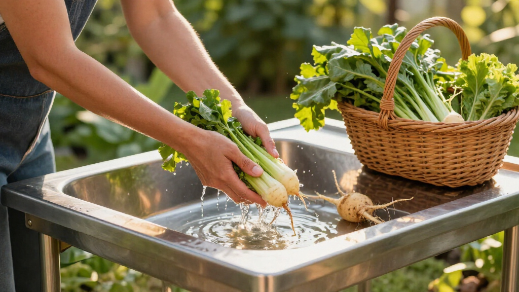 best stainless steel prep table for garden harvest work