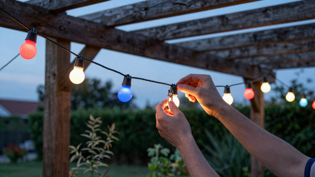 patriotic outdoor string lights