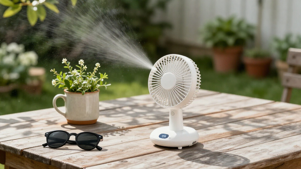 misting fan with timer and auto shutoff