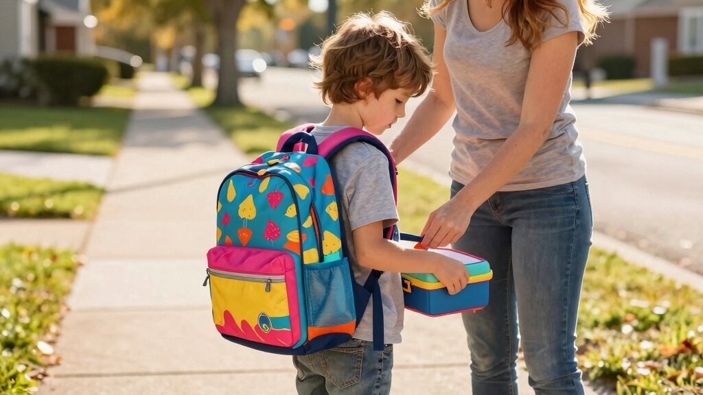 kids backpack with lunch box