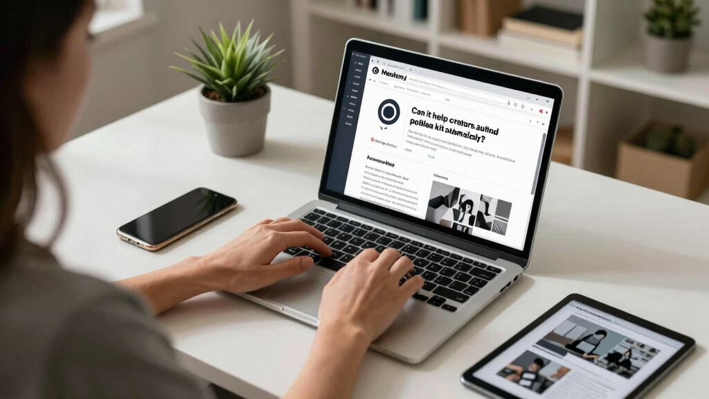 Can it help creators, authors, and publishers produce a professional media kit automatically?