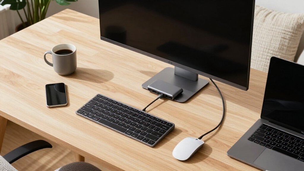 monitor with usb c hub for laptops