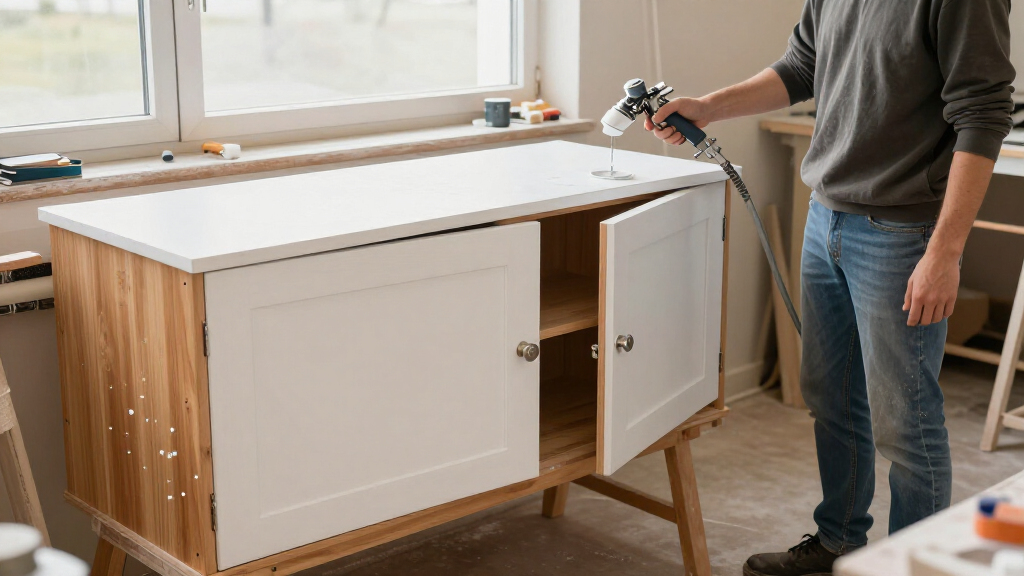 airless paint sprayer for spraying cabinet doors