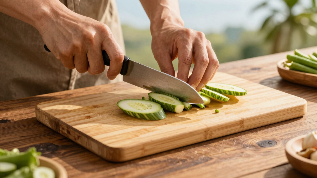 Organic bamboo cutting board