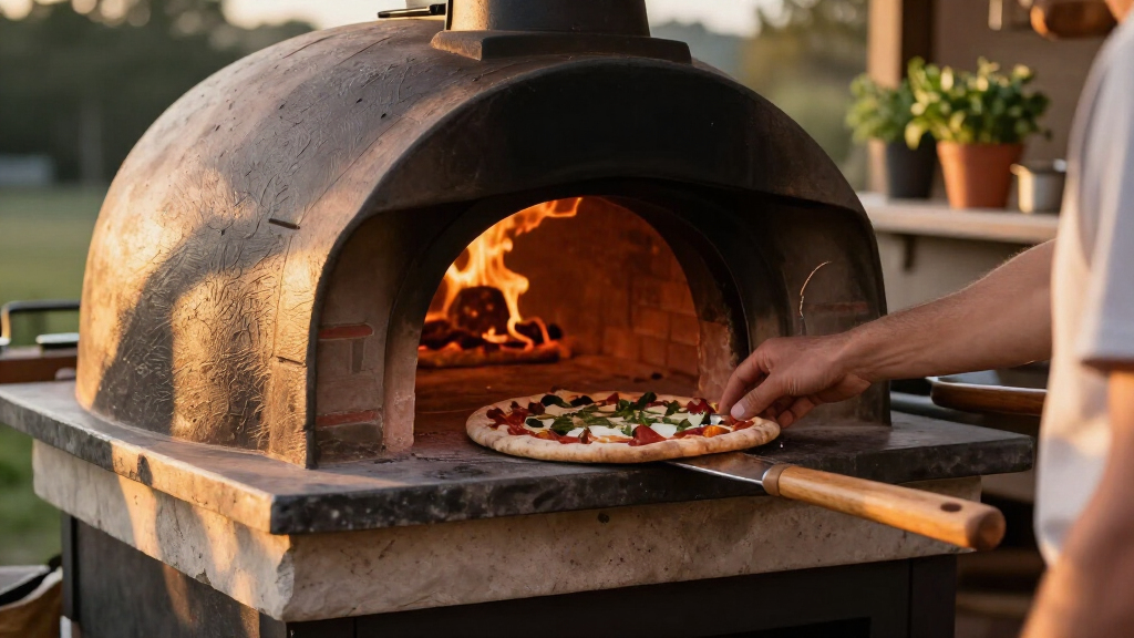 heavy duty wood fired pizza oven