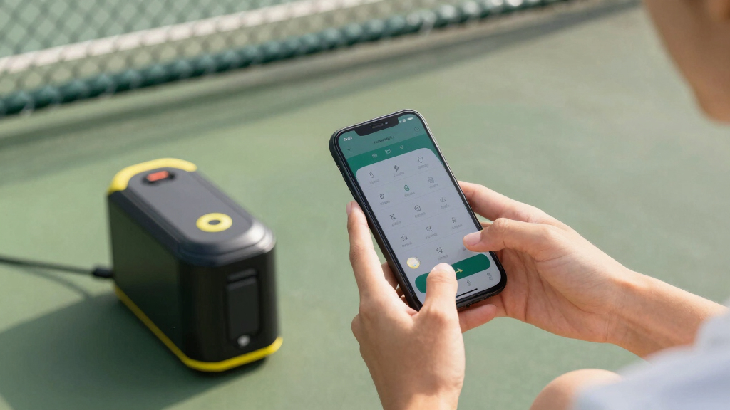 best portable tennis ball machine with app control