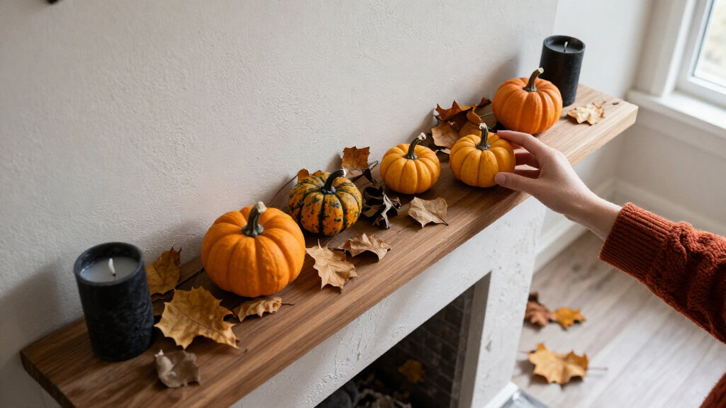 Halloween mantel decorations