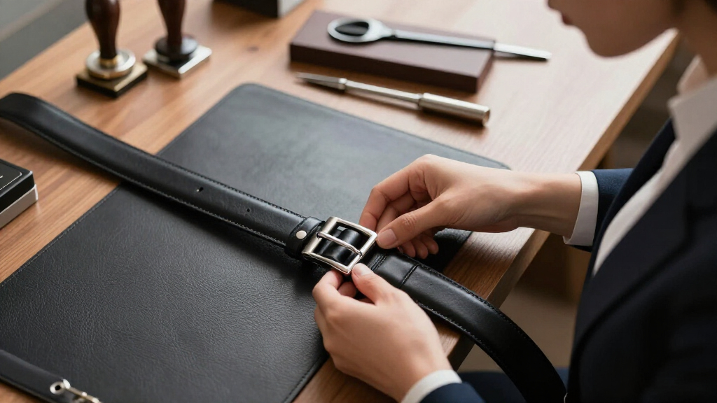 luxury leather belts for business professionals