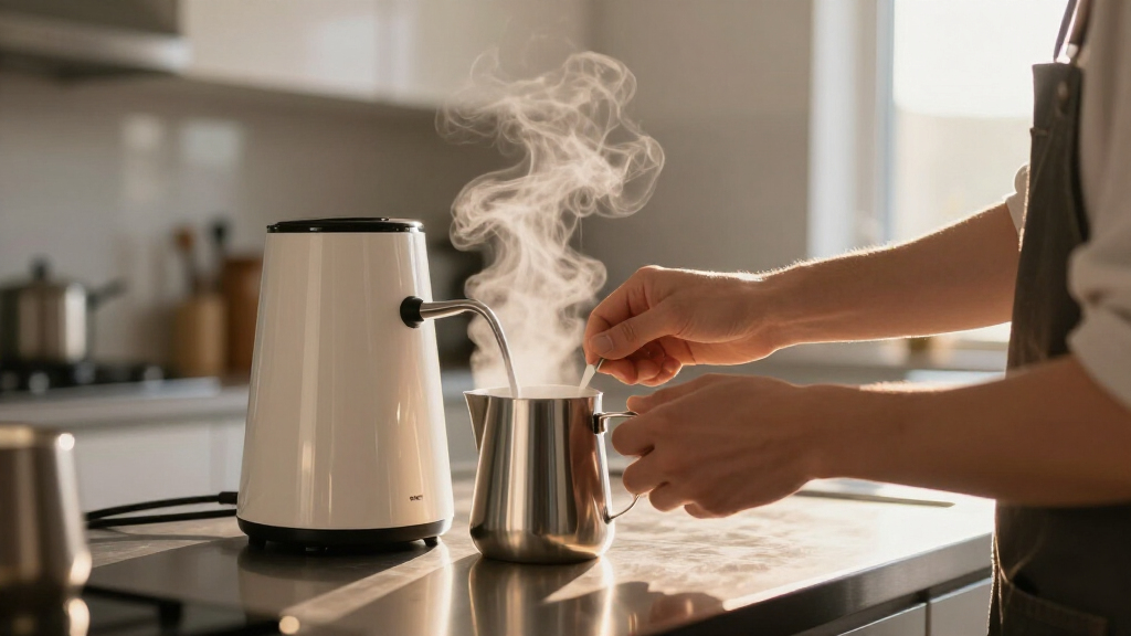 high ticket commercial milk steamer for home baristas