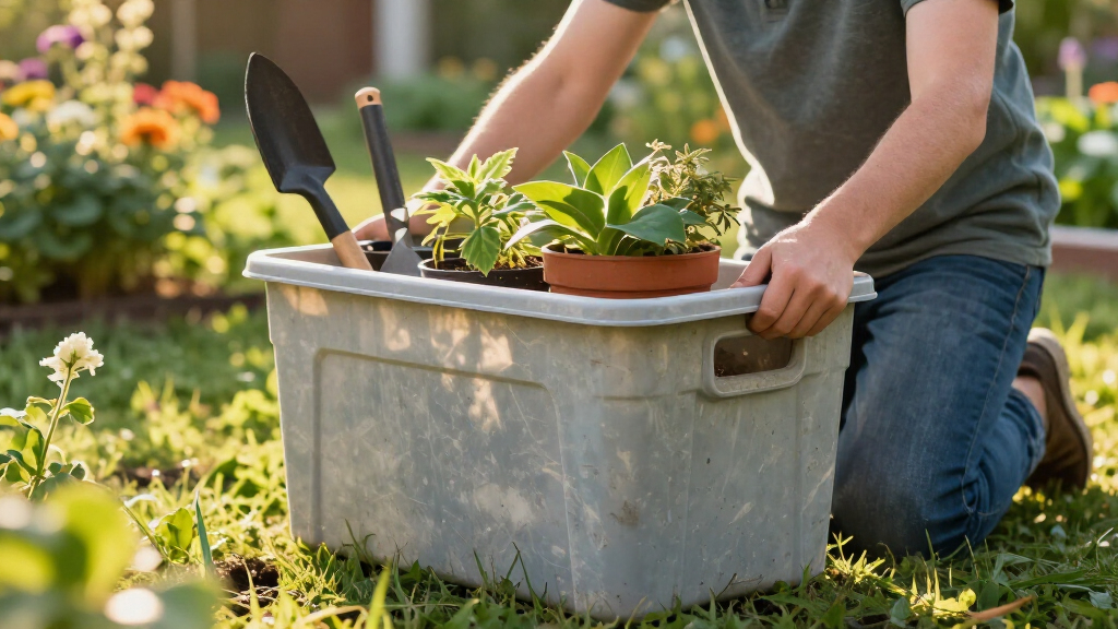 outdoor storage bins for gardening
