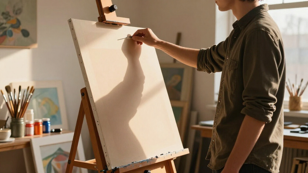 studio easel for large canvas