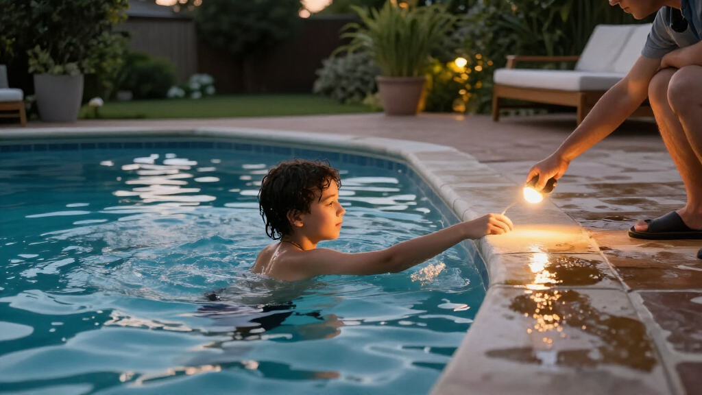 poolside waterproof lighting