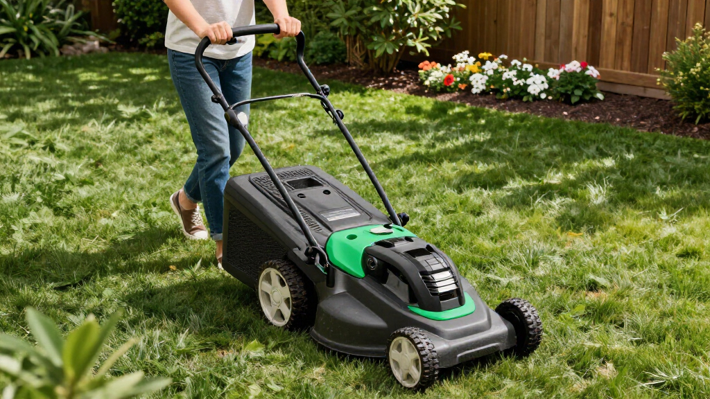 electric lawn mower self propelled