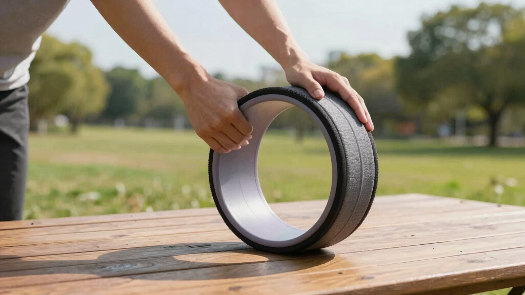 Foldable yoga wheel