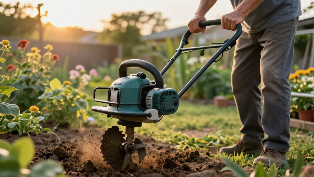 electric soil tiller for gardens