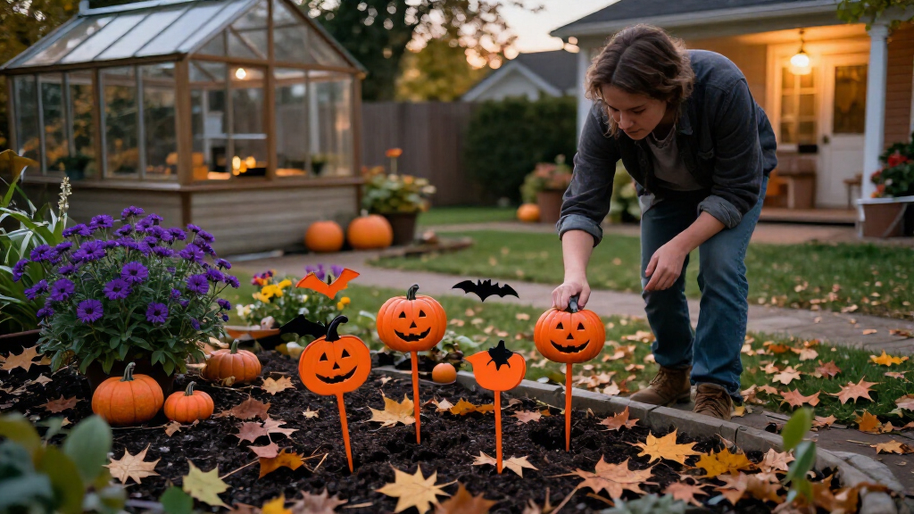 Halloween garden stakes