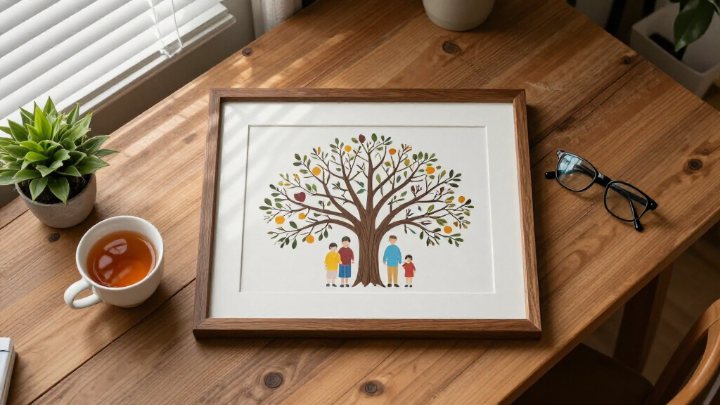best framed family tree artwork for grandparents