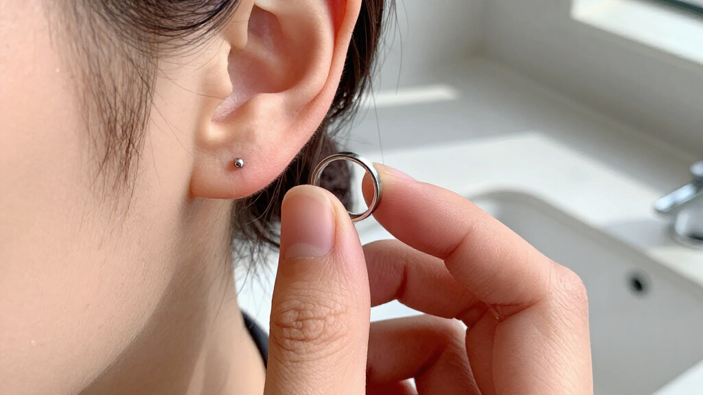 titanium seamless daith ring for sensitive skin